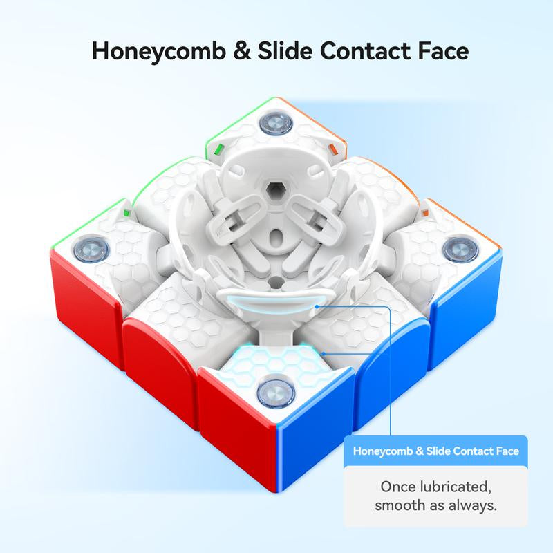 【GAN Official Store】Gan356 M E 3X3 Magnetic Speed Cube Stickerless 48 Magnets GES Pro+ Customized 12 Tension Setting Puzzle Toys for Children Kids Adult（Gan 356M Upgraded Version）