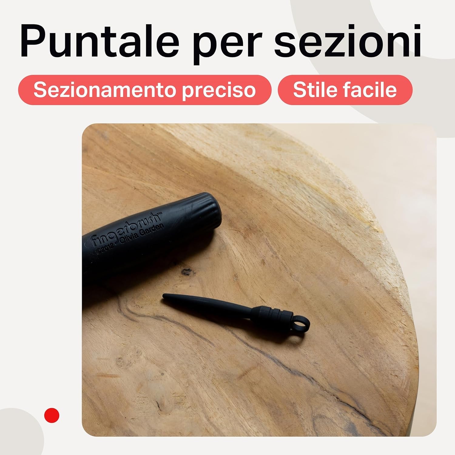 Fingerbrush Care Iconic - Grande - Nero - Spazzola Districante in Setole Di Cinghiale & Nylon per Capelli Sani E Brillanti