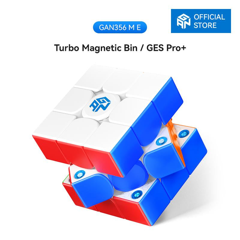 【GAN Official Store】Gan356 M E 3X3 Magnetic Speed Cube Stickerless 48 Magnets GES Pro+ Customized 12 Tension Setting Puzzle Toys for Children Kids Adult（Gan 356M Upgraded Version）