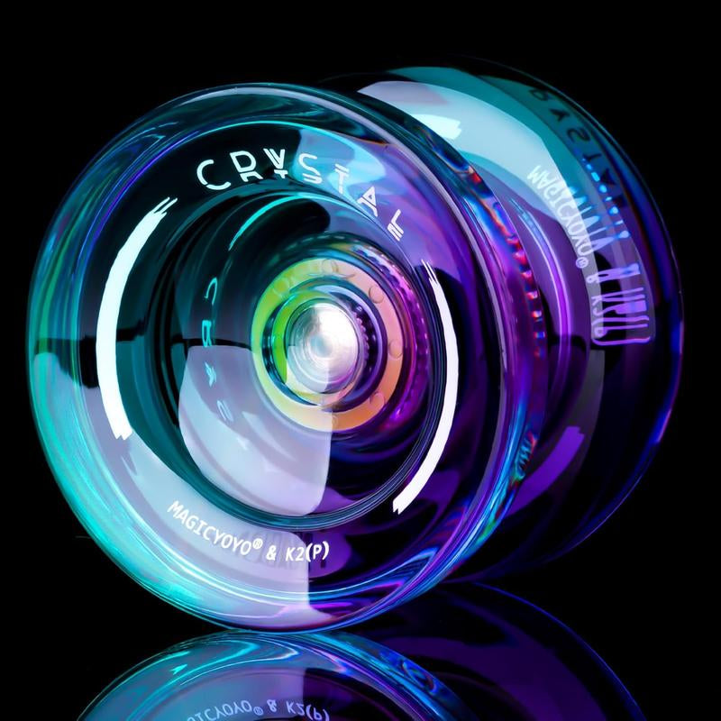 MAGICYOYO Yoyo K2 Crystal Gradient Series - Professional Responsive Yoyo for Kids Beginners, Dual Purpose Yo-Yo for Advanced + Extra Unresponsive Yo Yo Bearing