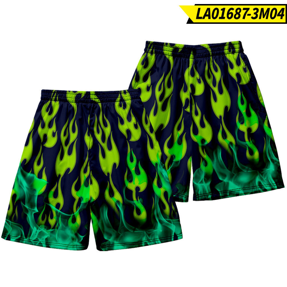 Trendy Pig Print Beach Pants Men'S Quick-Drying Non-Fitting Loose Shorts Tide Brand Casual Five-Point Pants - Dropease