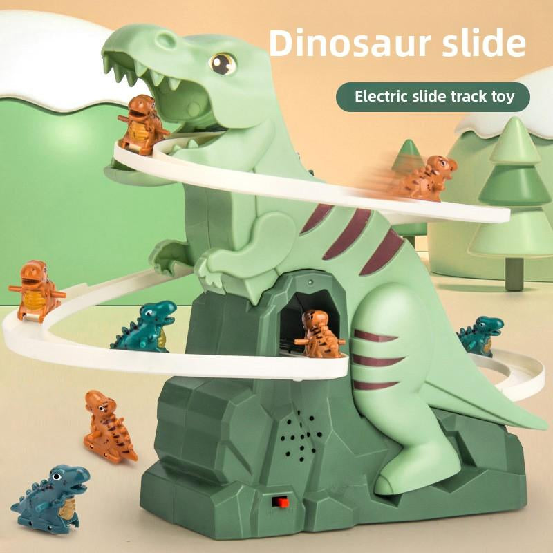 New Children'S Dinosaur Toy Car Track Boys Simulation Track Inertia Sliding Climbing Stairs Electric Track Model