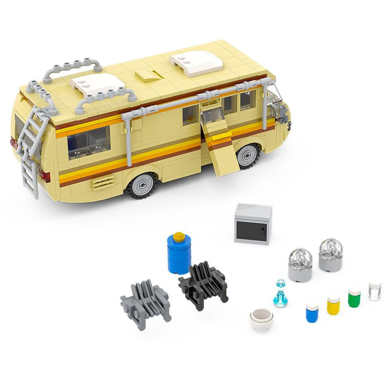 Break Bad RV Model Car Building Set - Creative DIY Building Kit for Break Bad Merchandise Van Building Block Toy for Kids Construction Teens Collectors Item