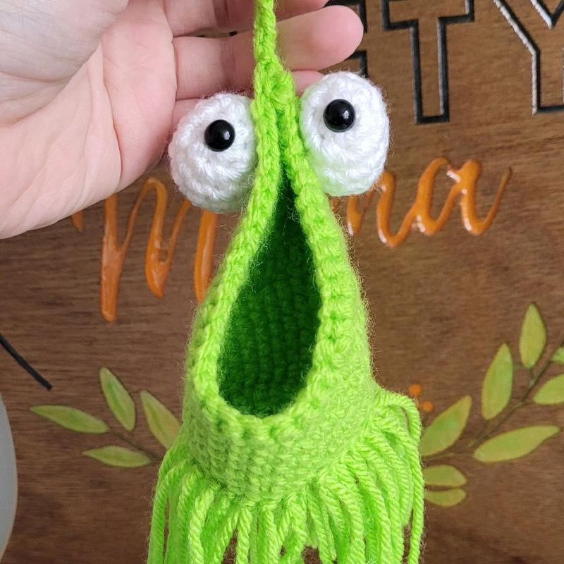 Crochet Yip Yip Mini Hanging Basket by Crafty Mama, Decorative, Decor