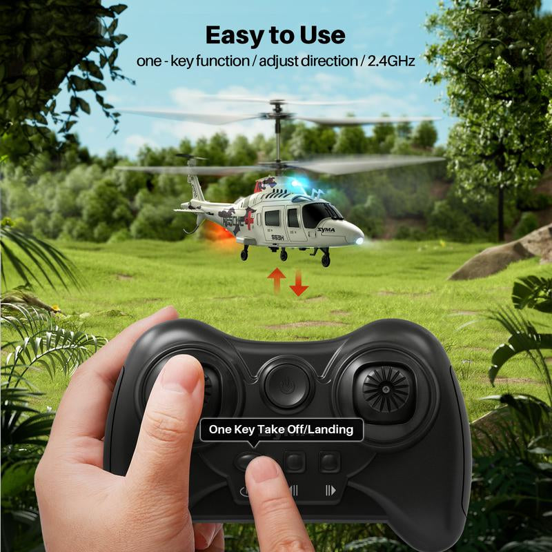 SYMA S53H RC Rescue Helicopter with Dazzling Night Flights,Unique Simulation Design, Low Battery Reminder, Altitude Hold, Perfect Helicopter Toys Gift for Boys and Enthusiast