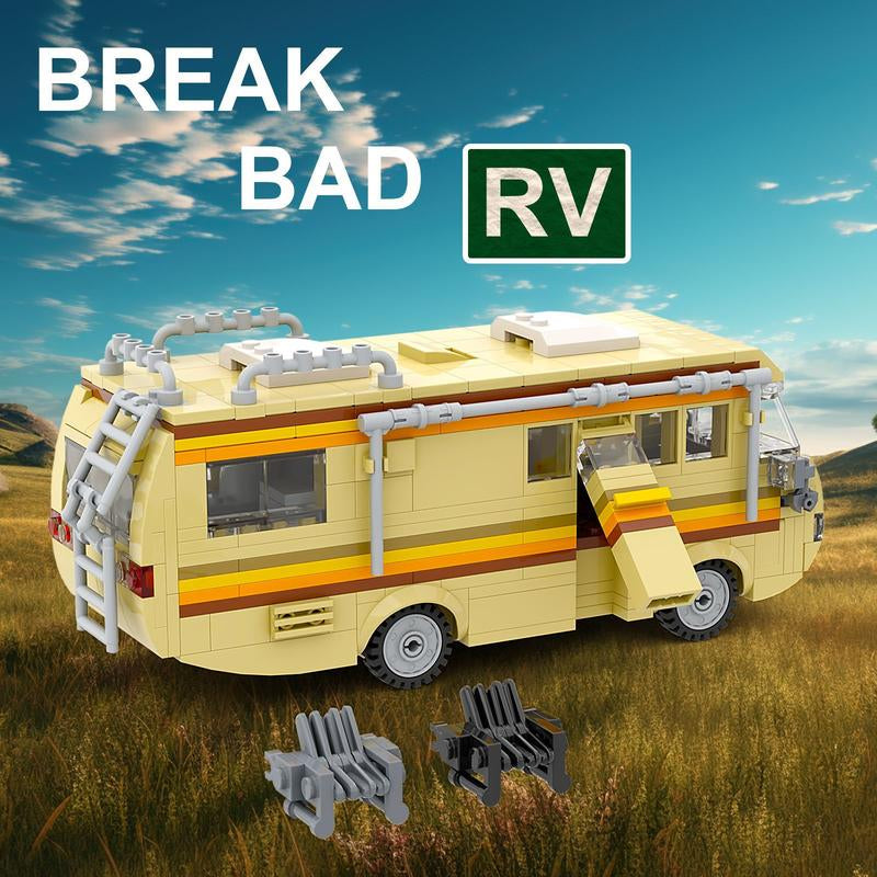 Break Bad RV Model Car Building Set - Creative DIY Building Kit for Break Bad Merchandise Van Building Block Toy for Kids Construction Teens Collectors Item