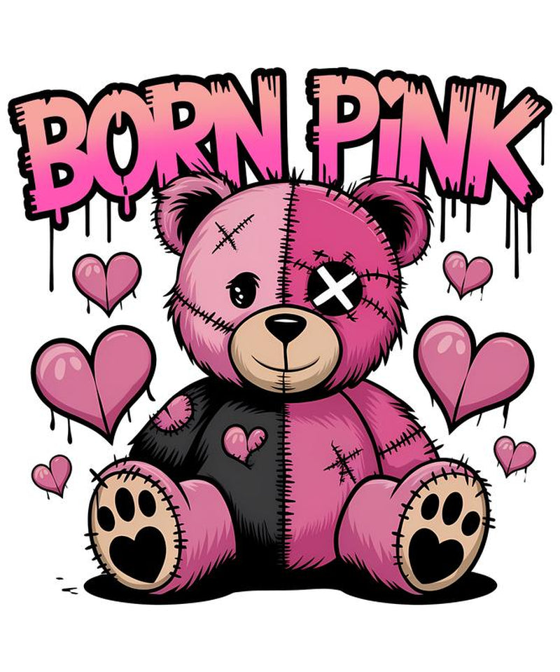Graffiti Vi01Ent Bear 37D--- DTF Iron on Heat Transfer Newg
