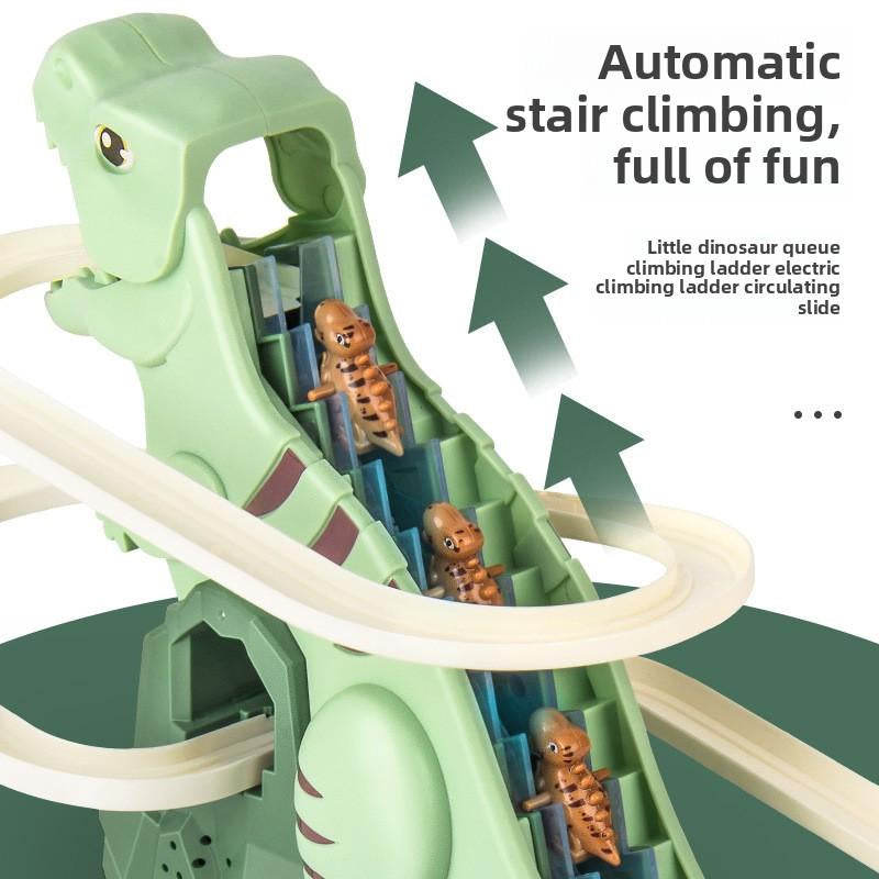 New Children'S Dinosaur Toy Car Track Boys Simulation Track Inertia Sliding Climbing Stairs Electric Track Model