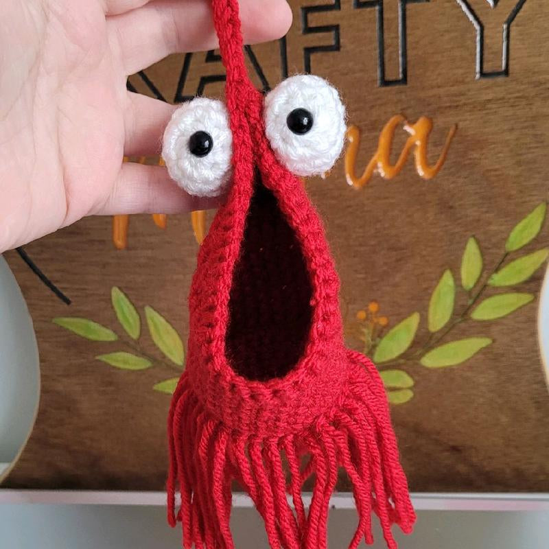 Crochet Yip Yip Mini Hanging Basket by Crafty Mama, Decorative, Decor