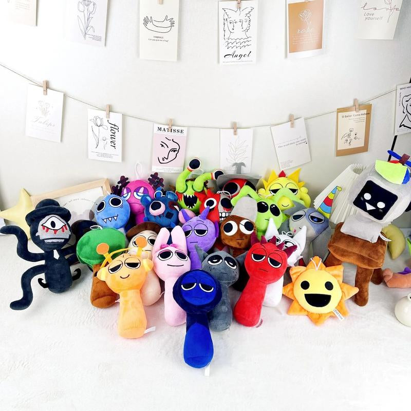 10PCS Sprunki Incredibox Plush Toys – Deals for You,Kawaii Collectible Plushies Set, Soft Pillow Dolls for Kids, Cute Girly Gifts for Room Decor, Birthday or Easter, Creative Gift & Fun Art Toy Cuddly Stuffed Animal