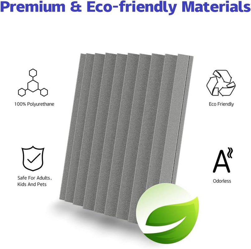 12/24/48PCS 12"X12"X1" Acoustic Foam Panel Wedge Studio Soundproofing Wall Tiles,20Kg/M³Density,For Reading Room Meeting Room Study Library Club Cinema Music Studio Recording