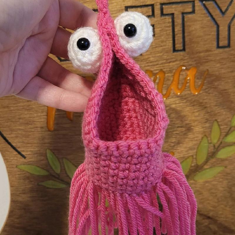 Crochet Yip Yip Mini Hanging Basket by Crafty Mama, Decorative, Decor