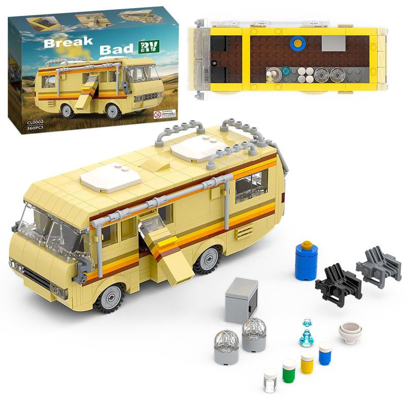 Break Bad RV Model Car Building Set - Creative DIY Building Kit for Break Bad Merchandise Van Building Block Toy for Kids Construction Teens Collectors Item