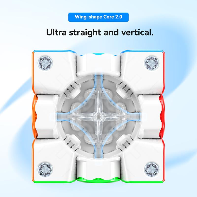 【GAN Official Store】Gan356 M E 3X3 Magnetic Speed Cube Stickerless 48 Magnets GES Pro+ Customized 12 Tension Setting Puzzle Toys for Children Kids Adult（Gan 356M Upgraded Version）