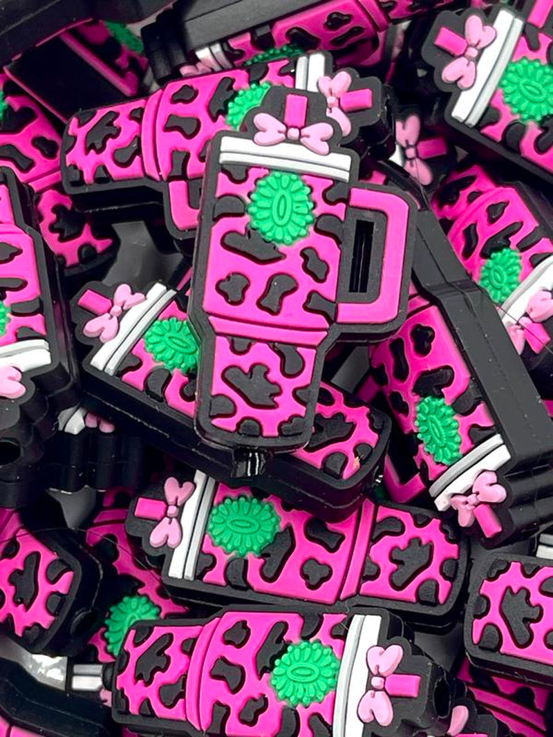 Chug Life Silicone Focal Beads with Cow Prints for Crafting, Beading & Jewelry Making