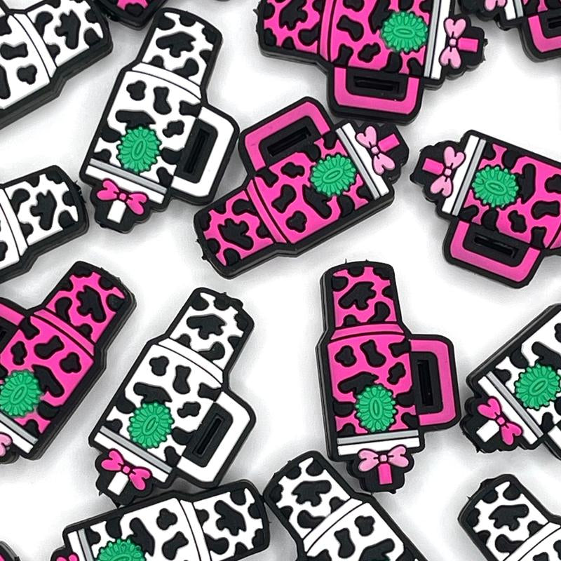 Chug Life Silicone Focal Beads with Cow Prints for Crafting, Beading & Jewelry Making