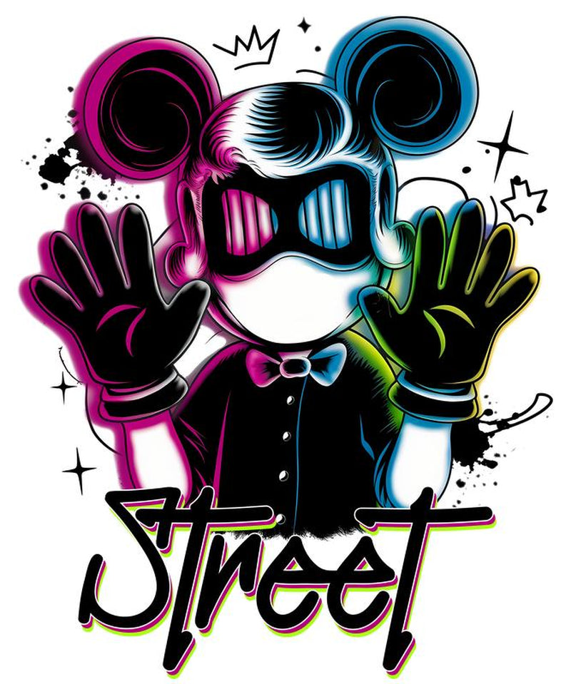 Graffiti Vi01Ent Bear 37D--- DTF Iron on Heat Transfer Newg