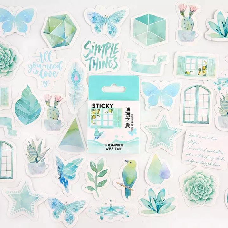 Waterproof Aesthetic Cute Scrapbooking Stickers (4 Designs)