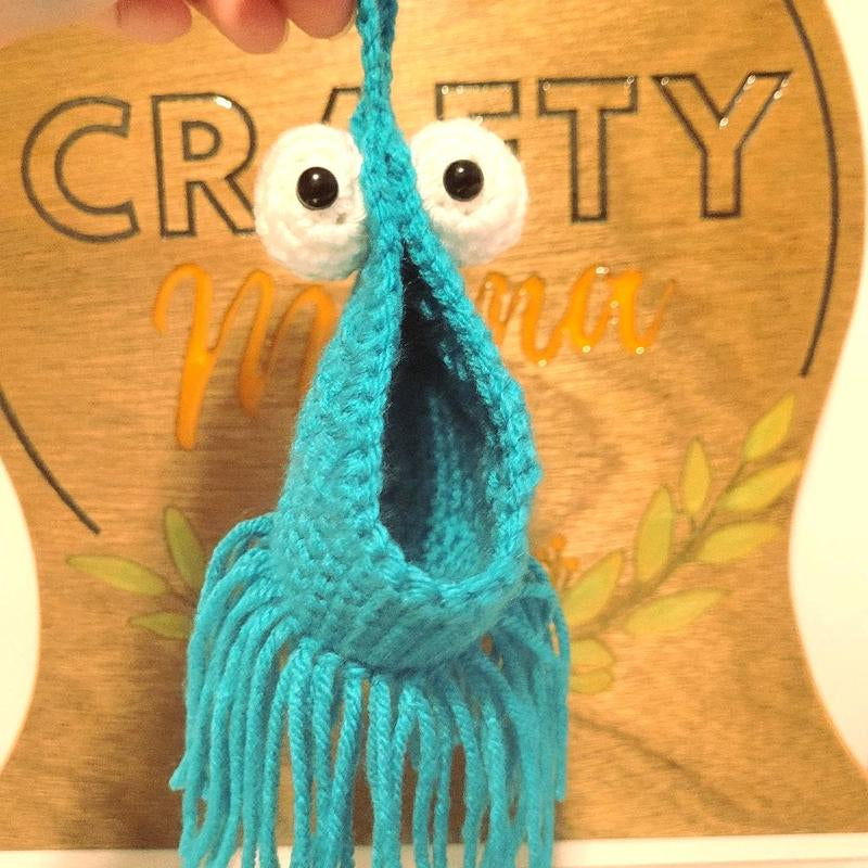Crochet Yip Yip Mini Hanging Basket by Crafty Mama, Decorative, Decor