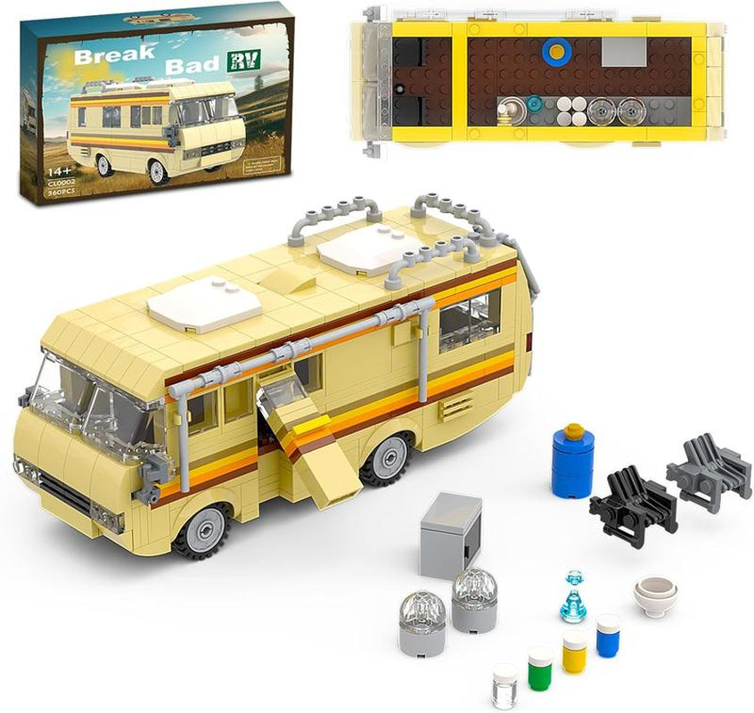 Break Bad RV Model Car Building Set - Creative DIY Building Kit for Break Bad Merchandise Van Building Block Toy for Kids Construction Teens Collectors Item