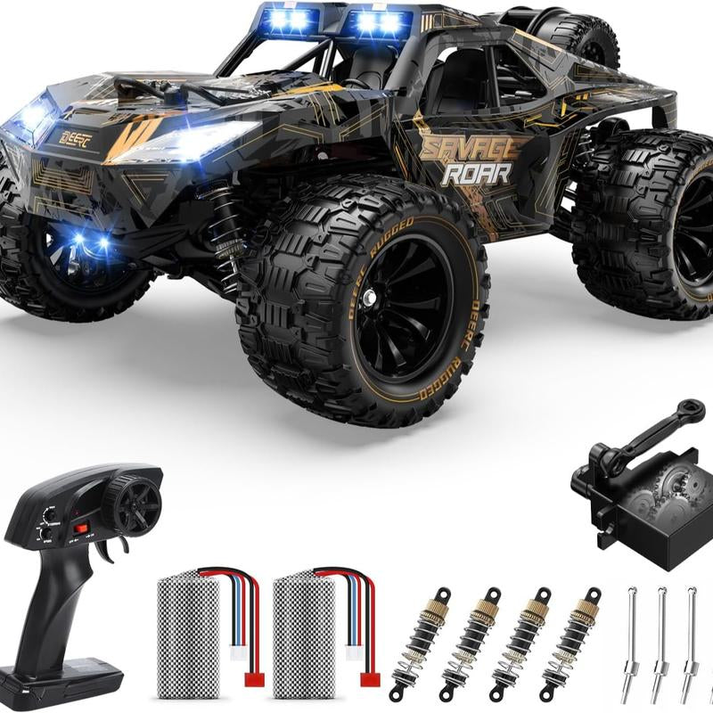 DEERC 9500E 1:16 Scale All Terrain RC Car, 4X4 High Speed Electric Vehicle, 2.4Ghz Off-Road Remote Control Truck with 2 Batteries, 35+ KMH RC Truck