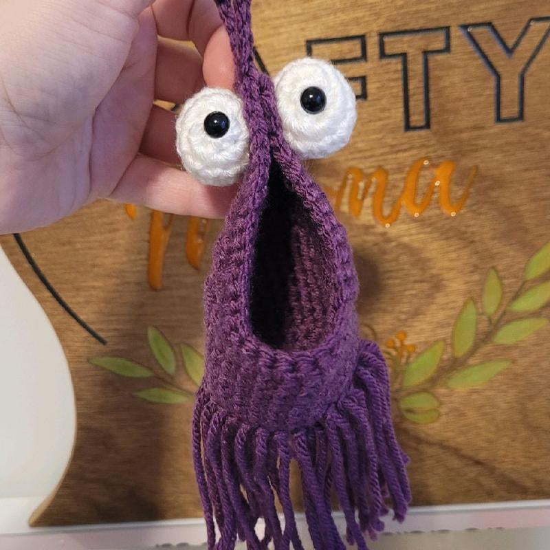 Crochet Yip Yip Mini Hanging Basket by Crafty Mama, Decorative, Decor
