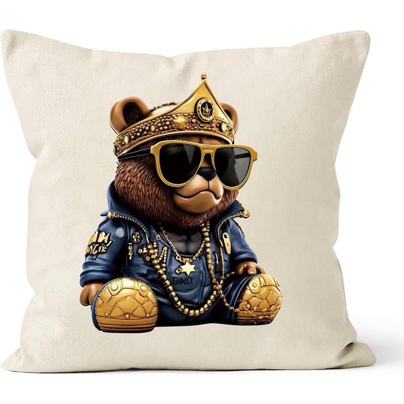 Graffiti Bear Iron on Transfers Decals Urban Cartoon Vinyl Heat Transfer Patch Ready to Press for Street Wear T-Shirts