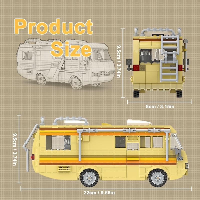 Break Bad RV Model Car Building Set - Creative DIY Building Kit for Break Bad Merchandise Van Building Block Toy for Kids Construction Teens Collectors Item