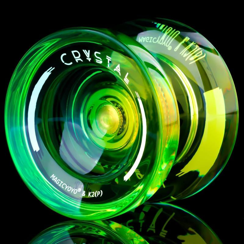 MAGICYOYO Yoyo K2 Crystal Gradient Series - Professional Responsive Yoyo for Kids Beginners, Dual Purpose Yo-Yo for Advanced + Extra Unresponsive Yo Yo Bearing