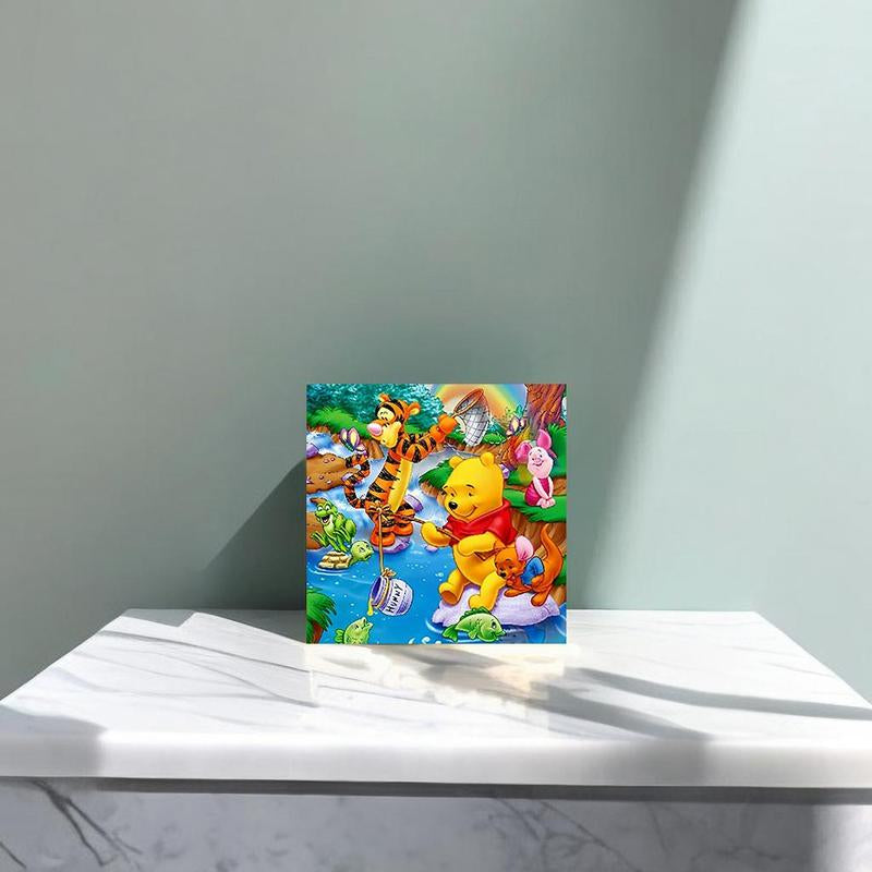 Winnie the Pooh & Tigger Pattern DIY Diamond Arts Colorful Painting without Frame, DIY 5D Diamond Arts Colorful Painting Kit, Wall Art Decor for Home