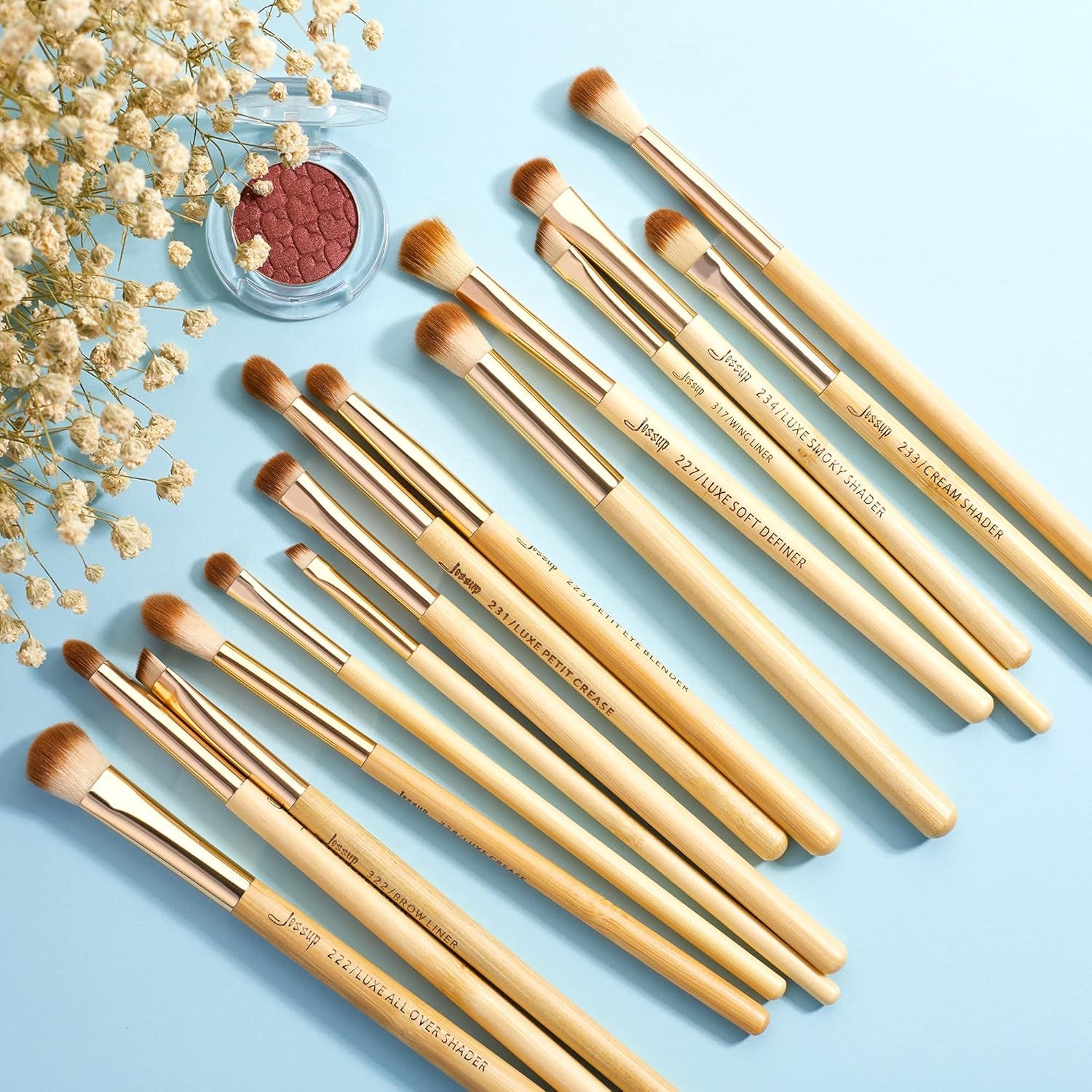 Brand 15Pz Bellezza Pennelli in Bambù Trucco Professionale Set Di Trucco Pennelli Ombretto Linea Definizione Ritocco T137