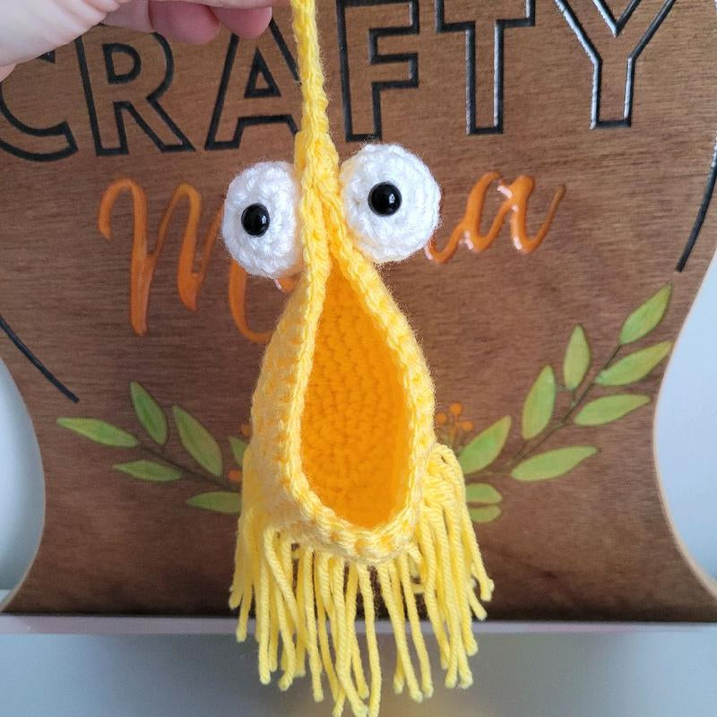Crochet Yip Yip Mini Hanging Basket by Crafty Mama, Decorative, Decor