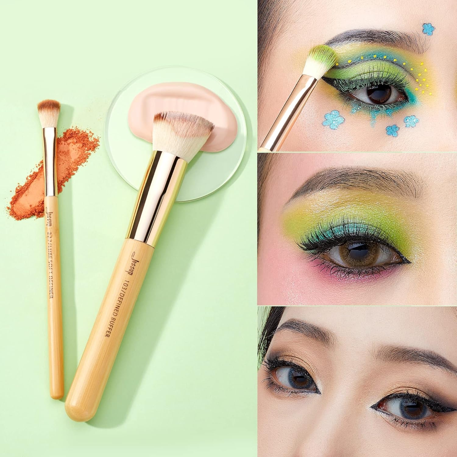 Marca 20Pz Bellezza Pennelli in Bambù per Trucco Professionale Set Trucco Kit Di Pennelli Fondotinta in Polvere Pennelli per Ombretto T145