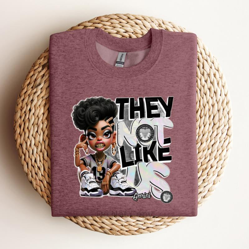 They Not like Us Girls Zodiac DTF Transfer - This Is NOT a Tshirt