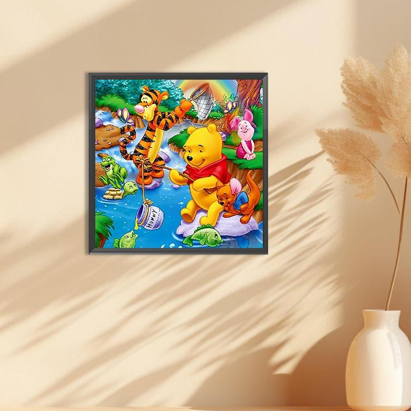 Winnie the Pooh & Tigger Pattern DIY Diamond Arts Colorful Painting without Frame, DIY 5D Diamond Arts Colorful Painting Kit, Wall Art Decor for Home