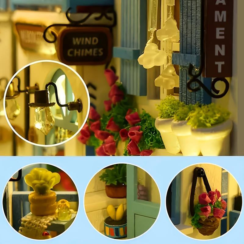 DIY Book Stand, 3D Wooden Bookend Puzzle Toy, DIY Micro Model Kit, Creative Bookcase Building Kit for Adults, Christmas Gift, Crafts