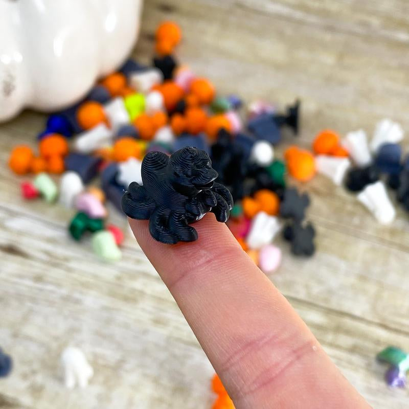 Spooky Mini Pack - Halloween Miniature Ducks Ghosts Duck-Spiders Decor Charms - 100 Pieces
