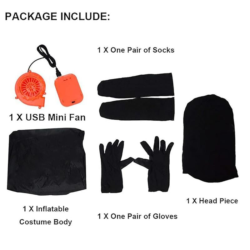CIPACHO Inflatable Masquerade Costume Full Body Suit Air Blow up Cosplay Costumes Jumpsuit Suit