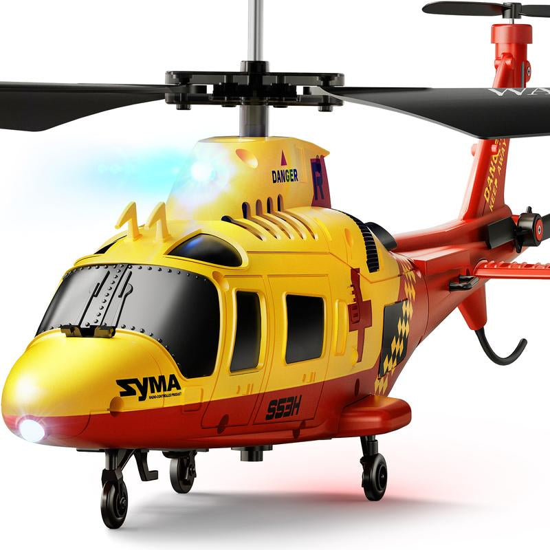 SYMA S53H RC Rescue Helicopter with Dazzling Night Flights,Unique Simulation Design, Low Battery Reminder, Altitude Hold, Perfect Helicopter Toys Gift for Boys and Enthusiast