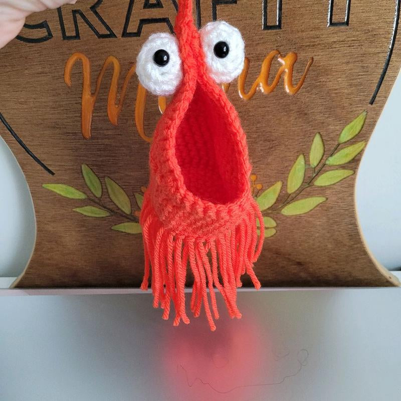 Crochet Yip Yip Mini Hanging Basket by Crafty Mama, Decorative, Decor