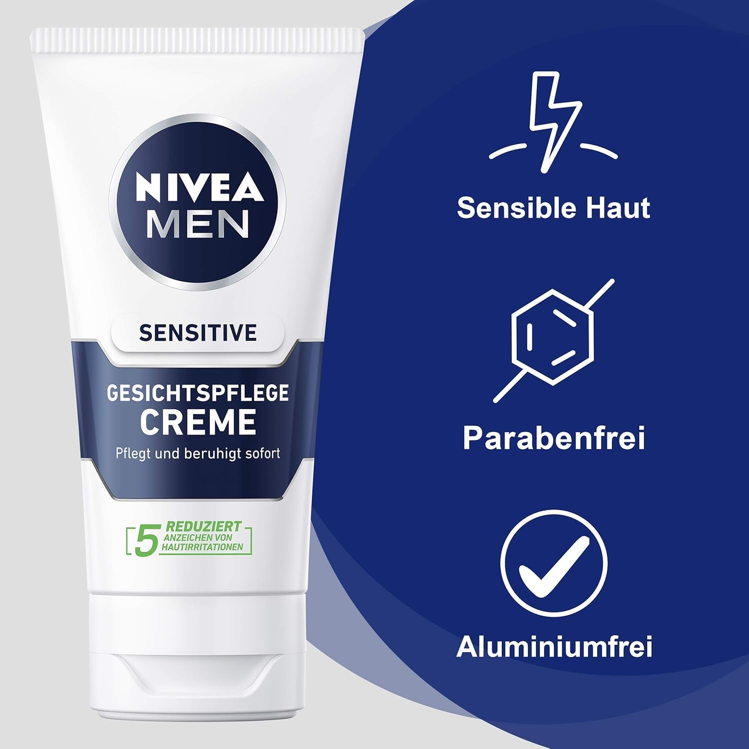 Men Moisturizing & Soothing Cream for Men with Sensitive Skin 2 Pack (2 X 75Ml)