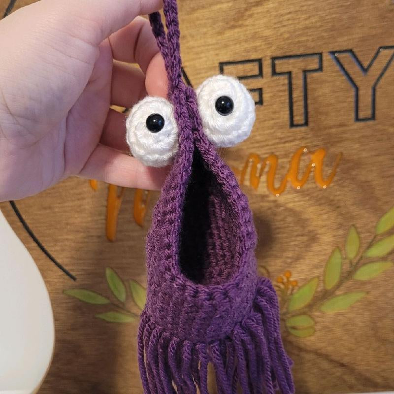 Crochet Yip Yip Mini Hanging Basket by Crafty Mama, Decorative, Decor