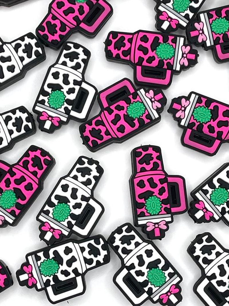 Chug Life Silicone Focal Beads with Cow Prints for Crafting, Beading & Jewelry Making