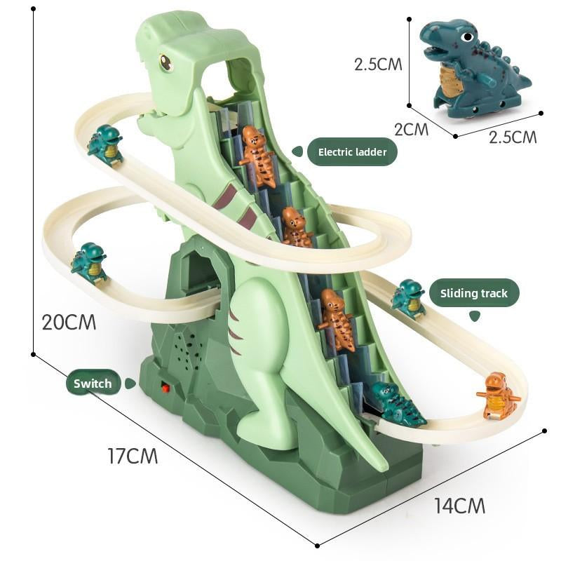 New Children'S Dinosaur Toy Car Track Boys Simulation Track Inertia Sliding Climbing Stairs Electric Track Model